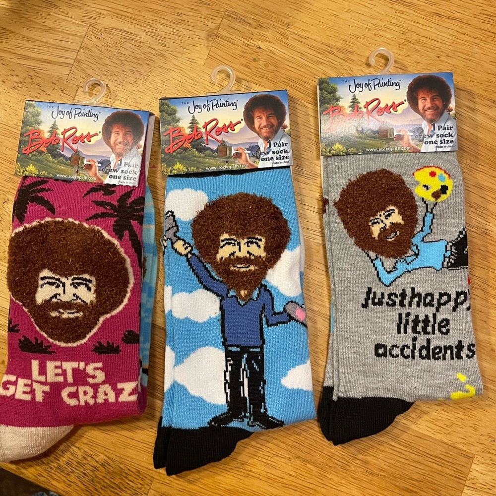 Bob Ross Colorful Socks - 3 Pack